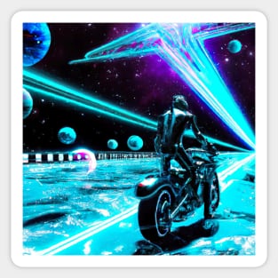 Space Rider Across the Stars Sticker